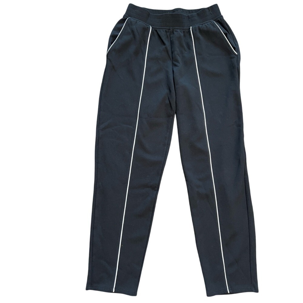 ATM Anthony Thomas Melillo‎ - French Terry Crop Black Piped Retro Track Joggers - Picture 6 of 9